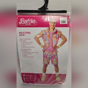 S (34-36) Adult Skating Ken The Barbie Movie Halloween Costume Pink Small New
